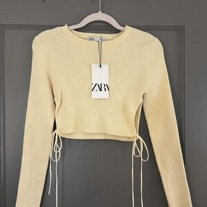 Zara Side Vent Knit Crop Top